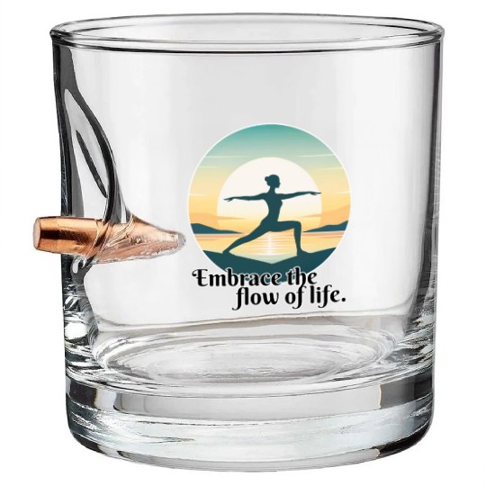 Sunrise Yoga Pose Bullet Whiskey Glasses