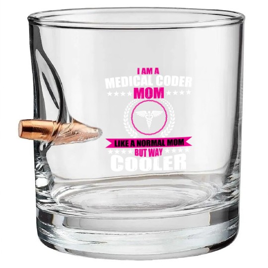 Medical Coder Mom Bullet Whiskey Glasses