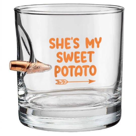 My Sweet Potato Couple Women Bullet Whiskey Glasses