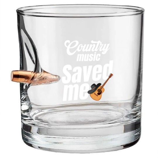 Country Music Saved Me Lover Cowgirl Classical Bullet Whiskey Glasses