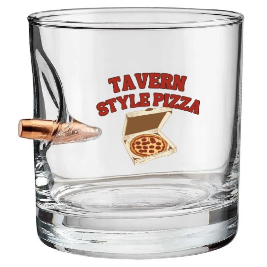 Chicago Square Cut Tavern Style Pizza Design Bullet Whiskey Glasses