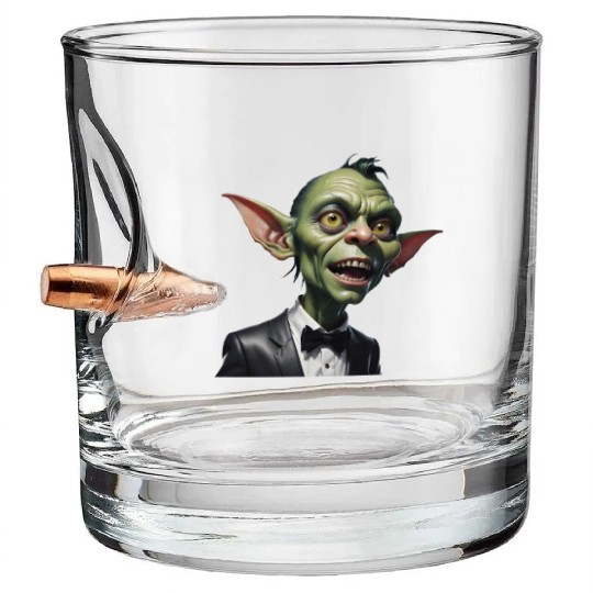 Green Goblin with Tuxedo Bullet Whiskey Glasses