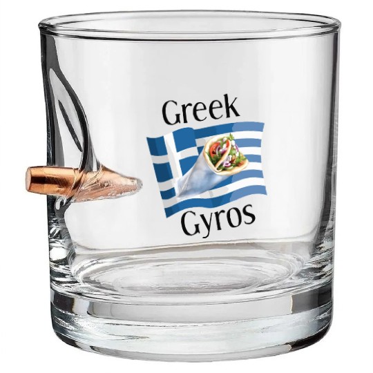 Greek Gyros Bullet Whiskey Glasses