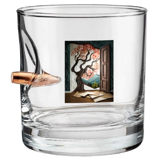 Firefly Dark room with near window with tree 85837 Bullet Whiskey Glasses