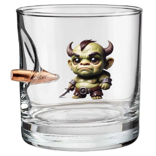Anime chibi orc Bullet Whiskey Glasses