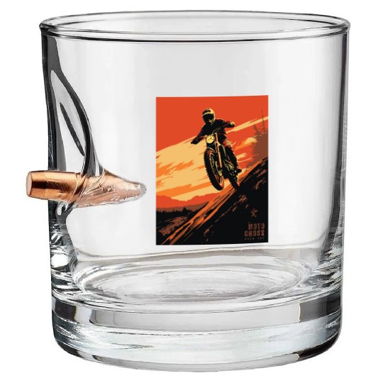 Sunset Motocross - Race Day Bullet Whiskey Glasses