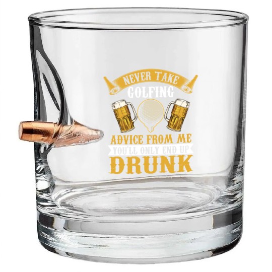 Funny golf beer golfing Bullet Whiskey Glasses