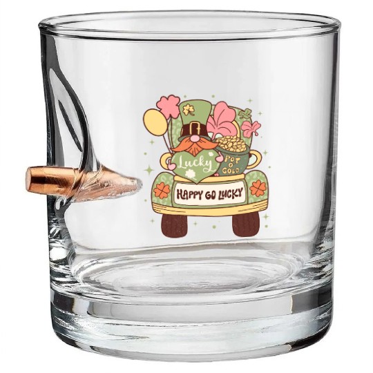 Happy Go Lucky Bullet Whiskey Glasses
