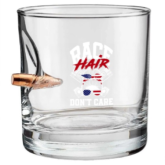 Funny Drag Race Drag Racing Gift Bullet Whiskey Glasses