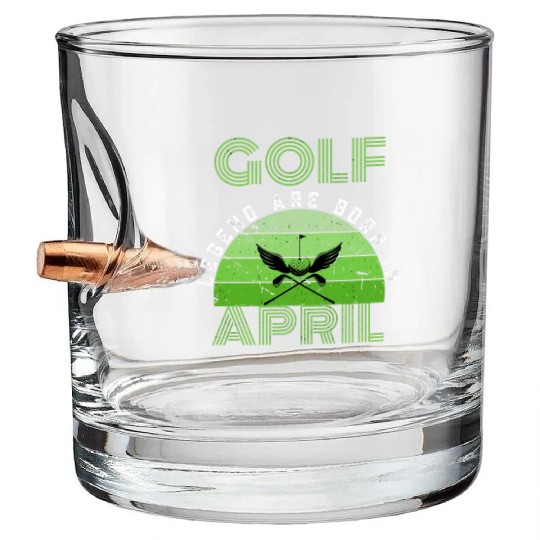 Golf legend are born in April Bullet Whiskey Glasses