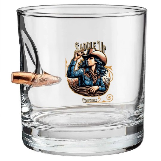 Saddle Up Cowgirls Bullet Whiskey Glasses