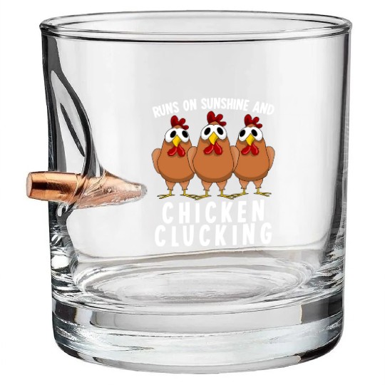 Poultry Chicken Farm Farmer Chickens Bullet Whiskey Glasses