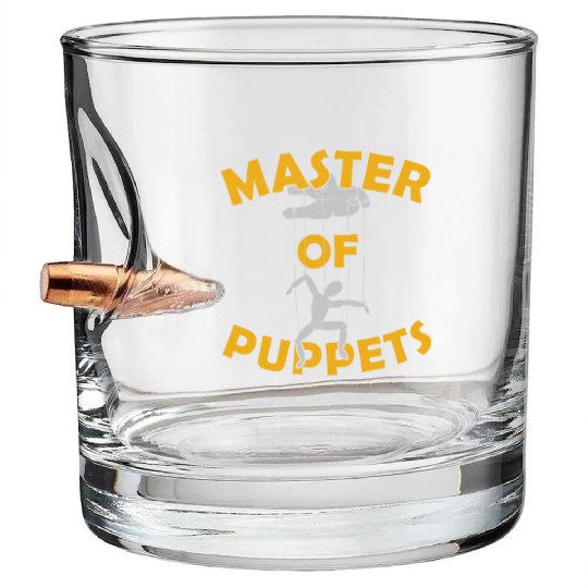 Master of Puppets Shadow Play Ventriloquist Bullet Whiskey Glasses