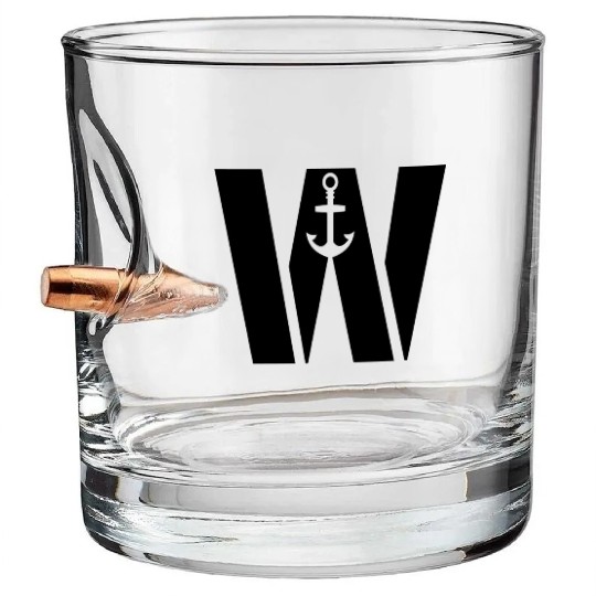 Wanchor W Anchor Essential,Hunter, pirate, ship Bullet Whiskey Glasses
