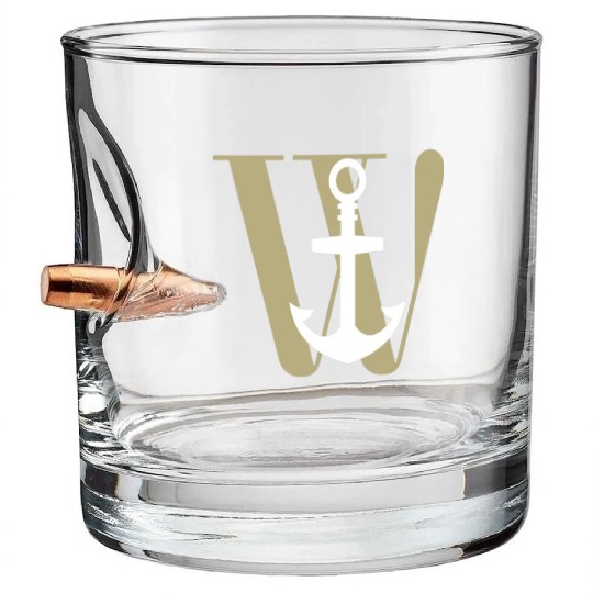 Wanchor W Anchor Essential,Hunter, pirate, ship Bullet Whiskey Glasses