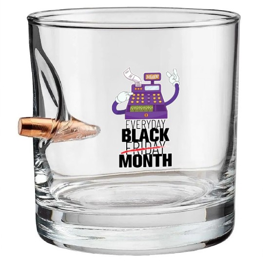 Everyday Black Friday Month Bullet Whiskey Glasses