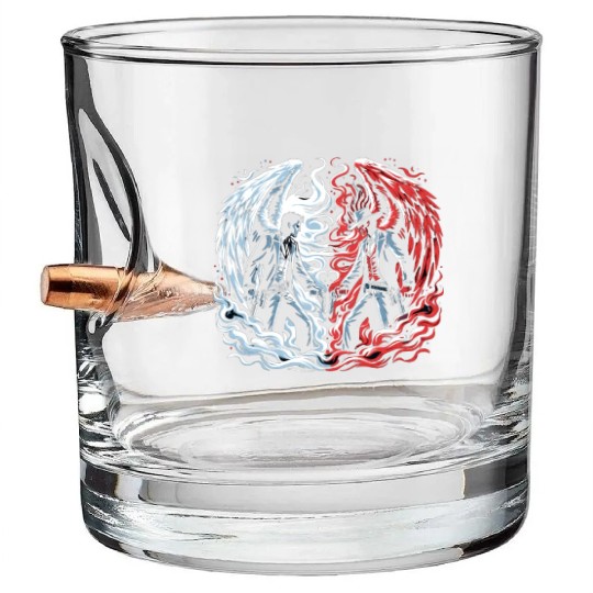 Cowboy Barn Bull Rider Rodeo Country Western Gift Bullet Whiskey Glasses