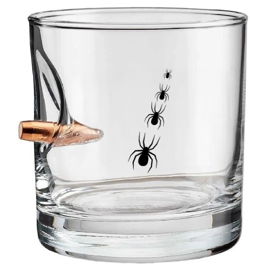 "Spiderweb Style: Weave Your Fashion Statement" Bullet Whiskey Glasses