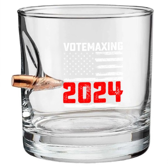 VoteMaxing 2024 Trump Presidential Election Bullet Whiskey Glasses