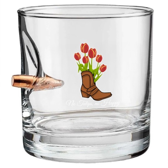 Tulips Flowers Boot Garden Tulip Bullet Whiskey Glasses