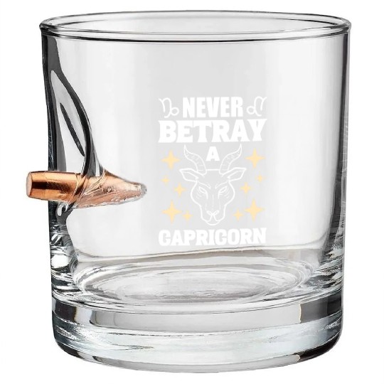 Capricorn Zodiac Sign Tarot Card Reader Bullet Whiskey Glasses