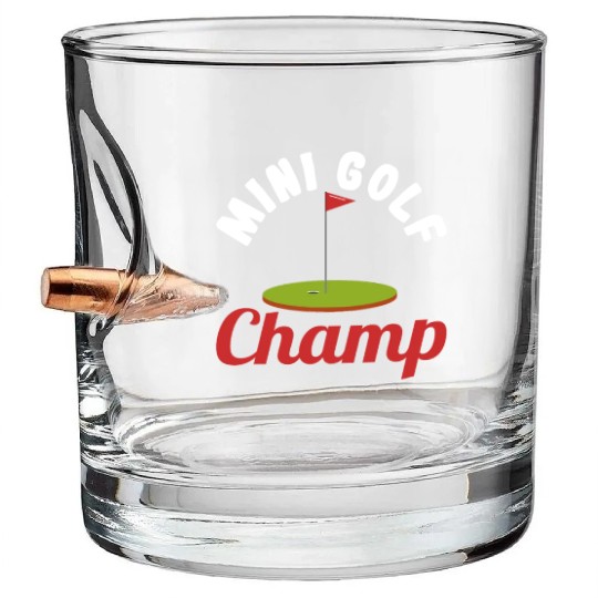 Mini Golf Champ Bullet Whiskey Glasses
