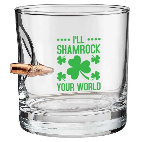 I'll Shamrock Your World St. Patrick's Day Bullet Whiskey Glasses