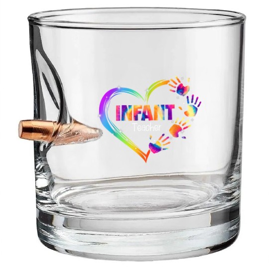 Infant Teacher Appreciation Tie Dye Bullet Whiskey Glasses