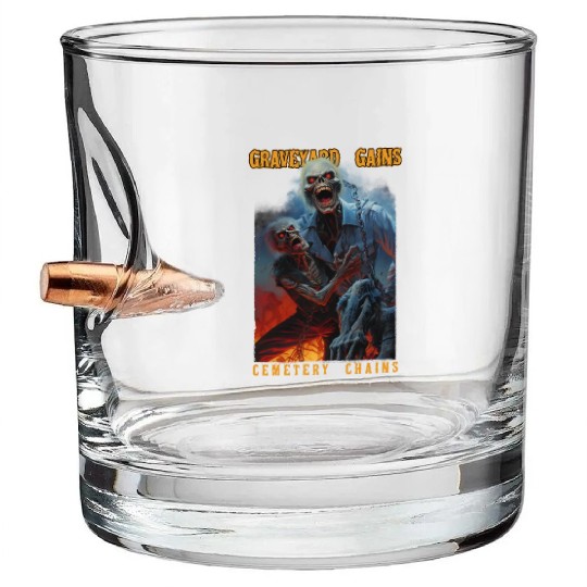 Graveyard Gains Cemetery Chains Bullet Whiskey Glasses
