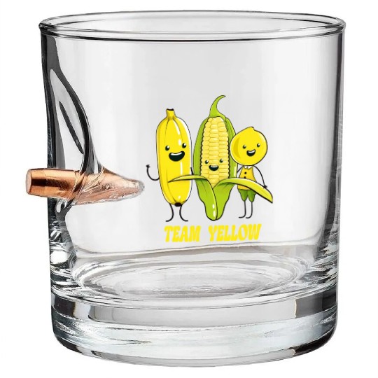 Banana, Corn & Lemon: The Yellow Trio Bullet Whiskey Glasses