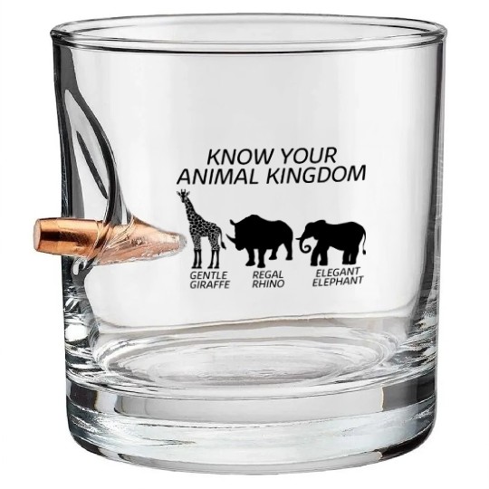 Animal Bullet Whiskey Glasses, Know Your Animal Kingdom Giraffe