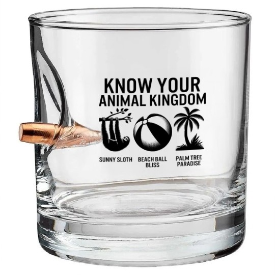 Beach Bullet Whiskey Glasses, Know Your Animal Kingdom Sloth Beach