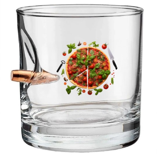 Pizza Garden Harvesting Green Thumb Bullet Whiskey Glasses