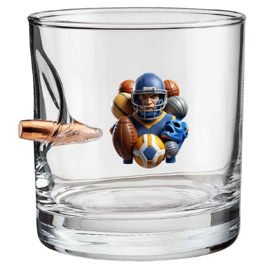 Game Day Champ Representing College Athletics Bullet Whiskey Glasses