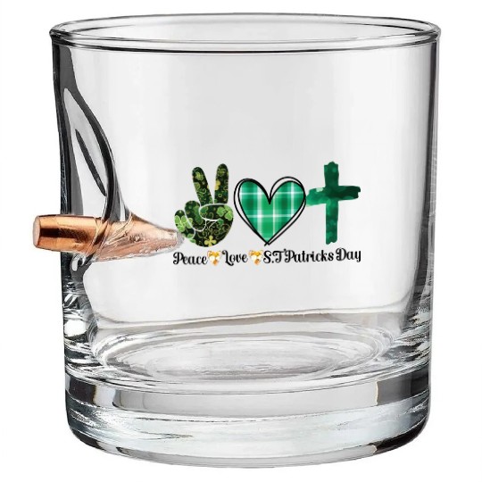 Peace, Love, and Irish Vibes: St. Patrick's Day Bullet Whiskey Glasses