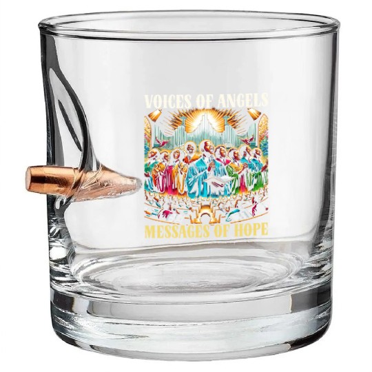 Gospel Music Religious Bible Scripture Christian Bullet Whiskey Glasses