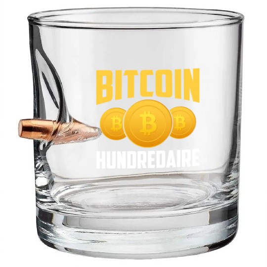 Bitcoin Hundredaire Bullet Whiskey Glasses