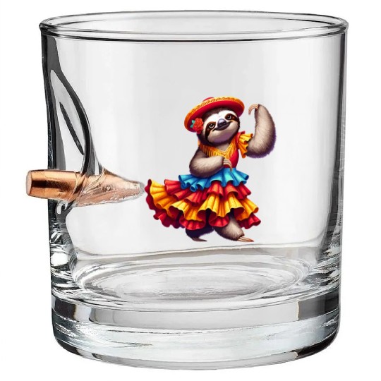 Sloth Style Flamenco dance Bullet Whiskey Glasses
