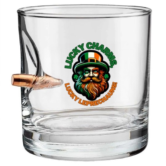 Lucky charms, lucky leprechauns Bullet Whiskey Glasses