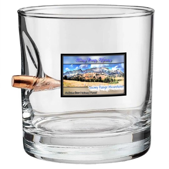 I've Been Framed! Snowy Range Scenic Byway Wyoming Bullet Whiskey Glasses