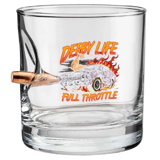 Demo Derby Demolition Derby Demolition Derby Lover Bullet Whiskey Glasses