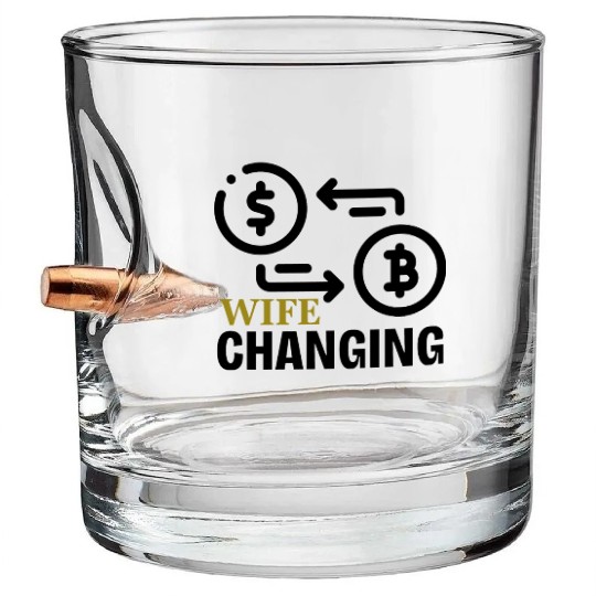 Bitcoin - Wife Changing Bullet Whiskey Glasses