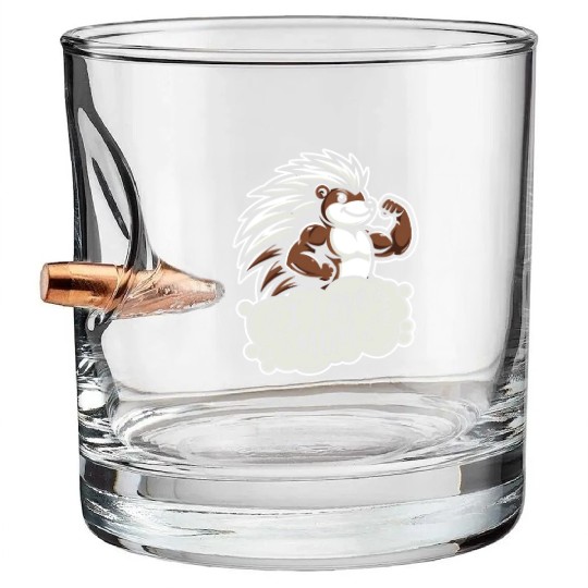 Porcupine I Love Mom Bullet Whiskey Glasses