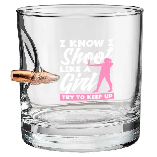Archery Girls Bullet Whiskey Glasses