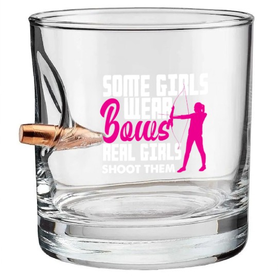 Girls Archery Bullet Whiskey Glasses