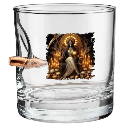 La Santa Muerte Saint Death Bullet Whiskey Glasses