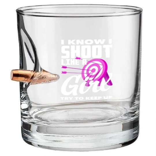 Women Archer Archery Bullet Whiskey Glasses