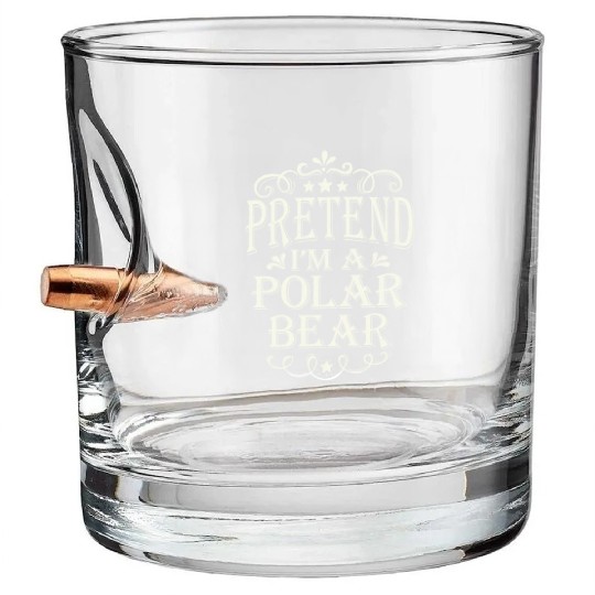 Pretend I'm Polar Bear Funny Costume Halloween Bullet Whiskey Glasses
