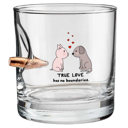 True Love has No Boundaries Bullet Whiskey Glasses