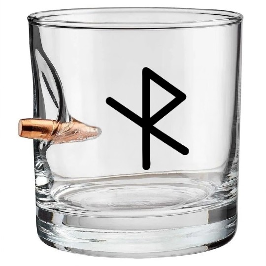 Runic symbol Viking safe travel Bullet Whiskey Glasses
